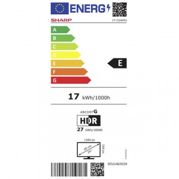 Смарт-ТВ Sharp 24HF2265E 24" HD LED 60 Hz Google Assistant