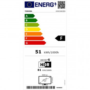Смарт-ТВ Toshiba 43UV3463DG 4K Ultra HD 43" D-LED