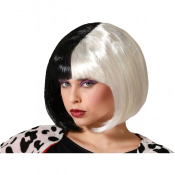 Парик Белый Чёрный