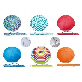 Пляжный зонт Защита от ультрафиолета Ø 220 cm Polinylon 8 Стержни Железо