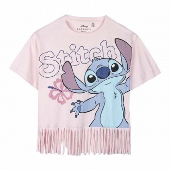 Детский Футболка с коротким рукавом Stitch Синий Розовый