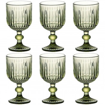 Набор рюмок Home ESPRIT Зеленый Стеклянный 8 x 8 x 14,5 cm (6 штук)