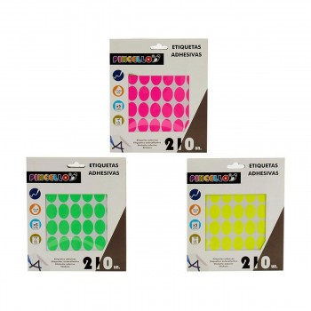 Клейкие этикетки Pincello 17 x 4 x 19 cm 17 x 24 mm Овальный (12 штук)