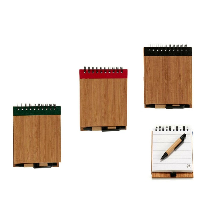 Папка на кольцах с шариковой ручкой Pincello 1 x 10 x 13 cm Бамбук (24 штук)