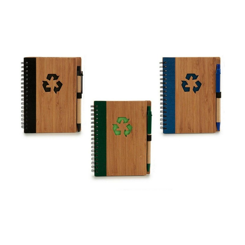 Папка на кольцах с шариковой ручкой Pincello 1 x 16 x 12 cm Бамбук (12 штук)