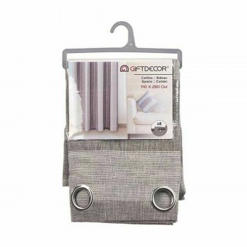 занавес Gift Decor Белый Серый 140 x 0,1 x 260 cm (6 штук)