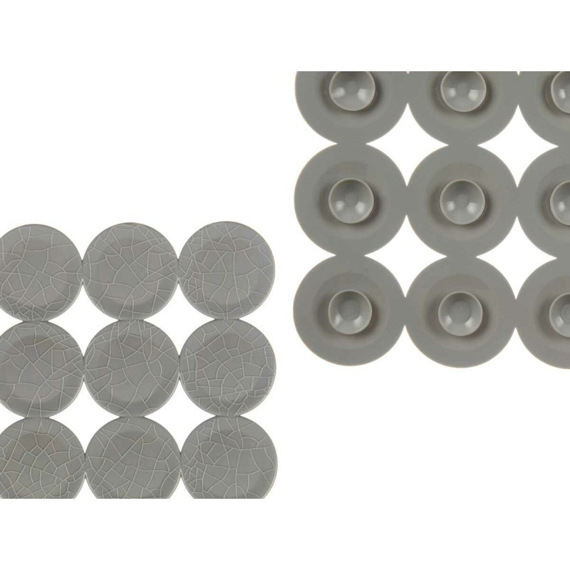 Нескользящий коврик для душа Berilo Серый PVC 54 x 54 x 1 cm 6 x 55 x 6 cm (6 штук)