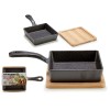 Сковорода для подачи закусок Kinvara Коричневый Серый Деревянный 23,7 x 6,3 x 14 cm 14 x 6,3 x 23,7 cm Сковорода (12 штук)