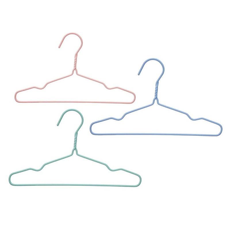 Набор вешалок Kipit Синий Зеленый Розовый Металл Силикон Детский 9,5 x 0,3 x 18 cm 29 x 18 x 2,9 cm (24 штук)