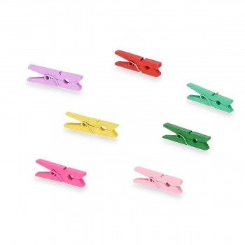 Зажимы Pincello Разноцветный Деревянный Маленький (24 штук)