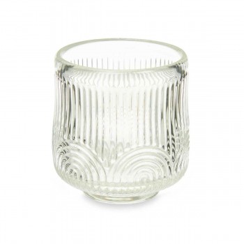 Подсвечник Gift Decor Прозрачный Стеклянный 7,5 x 7,8 x 7,5 cm Лучи (12 штук)