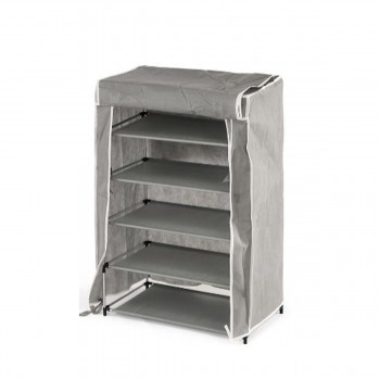 Тумба для обуви Kipit Чёрный Серый Ткань 50 x 32 x 88 cm