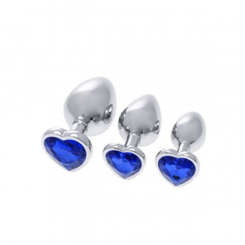 Анальный пробка S Pleasures Синий Серебристый