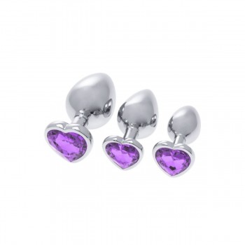 Анальный пробка S Pleasures Серебристый Лиловый