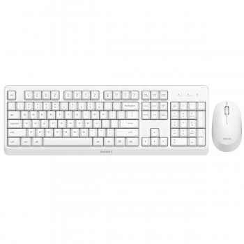 Клавиатура и беспроводная мышь Philips SPT6307WL/16 Белый Qwerty US