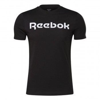 Футболка с коротким рукавом мужская Reebok Graphic Series Linear Logo Чёрный