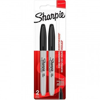 Набор маркеров Sharpie Чёрный 2 Предметы (12 штук)