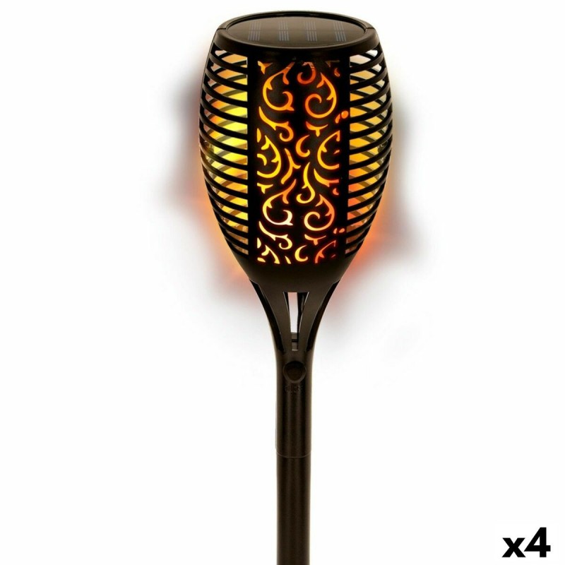 Набор солнечных садовых кольев Aktive 51 Пластик 11 x 77,5 x 11 cm (4 штук)