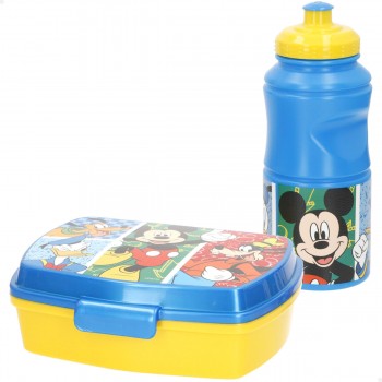 Контейнер для обеда с аксессуарами Mickey Mouse Пластик 380 ml 17 x 5,5 x 13,5 cm (6 штук)