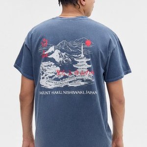 MOUNT HAKU TEE - Print T-shirt - blue MOUNT HAKU TEE - Print T-shirt - blue
