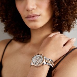 Watch - silver-coloured/rose gold-coloured Watch - silver-coloured/rose gold-coloured
