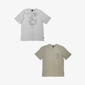 2ER PACK GESCHNITTEN RUNDHALS KURZARM - Print T-shirt - weiß-grau 2ER PACK GESCHNITTEN RUNDHALS KURZARM - Print T-shirt - weiß-grau