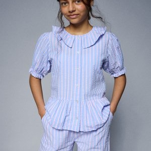 KYTHIRA - Button-down blouse - powder blue KYTHIRA - Button-down blouse - powder blue