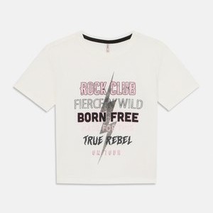 KMGFIONA LIFE GLITTER - Print T-shirt - cloud dancer KMGFIONA LIFE GLITTER - Print T-shirt - cloud dancer