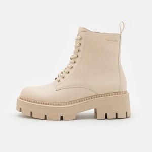 Platform ankle boots - beige