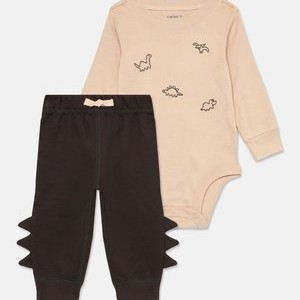 BODYSUIT PANT SET - Long sleeved top - off-white/anthracite BODYSUIT PANT SET - Long sleeved top - off-white/anthracite