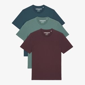 3ER MULTIPACK - Basic T-shirt - stargazer green bay red brown 3ER MULTIPACK - Basic T-shirt - stargazer green bay red brown
