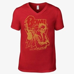 DAVID BOWIE 1972 - Print T-shirt - red DAVID BOWIE 1972 - Print T-shirt - red