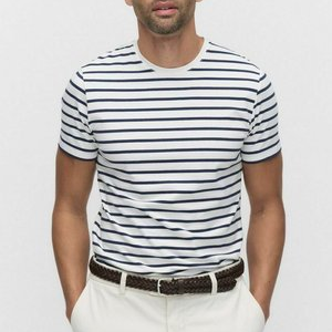 CORE FRENCH STRIPE - Print T-shirt - offwhite stripe CORE FRENCH STRIPE - Print T-shirt - offwhite stripe