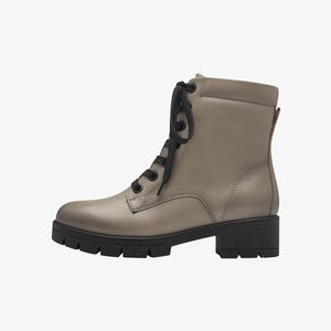 Platform ankle boots - taupe black