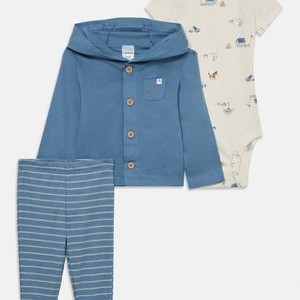 CARDIGAN SET - Sweatshirt - blue/light blue/off-white CARDIGAN SET - Sweatshirt - blue/light blue/off-white