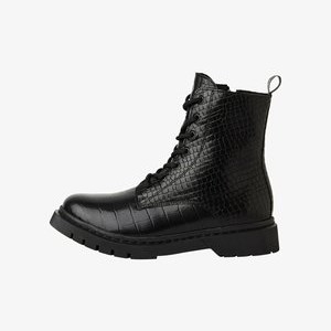 Platform ankle boots - black struct.