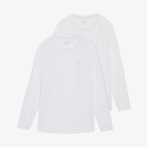 2 PACK QUICK DRY LONG SLEEVE SPORTS TOP - Long sleeved top - white 2 PACK QUICK DRY LONG SLEEVE SPORTS TOP - Long sleeved top - white