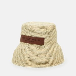 CLASSIC LAMPSHADE - Hat - natural/cognac CLASSIC LAMPSHADE - Hat - natural/cognac