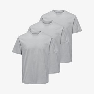 3 PACK - Basic T-shirt - ultimate grey 3 PACK - Basic T-shirt - ultimate grey