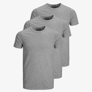 3 PACK O-NECK - Basic T-shirt - grey 3 PACK O-NECK - Basic T-shirt - grey