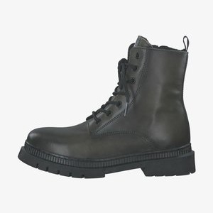 Platform ankle boots - olive