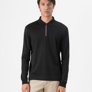 ZIP INTERLOCK - Polo shirt - black ZIP INTERLOCK - Polo shirt - black