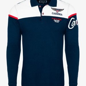 MIT STICKEREI RACING TEAM - Polo shirt - blau MIT STICKEREI RACING TEAM - Polo shirt - blau