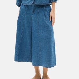 BALLARIZIW CULOTTE - Trousers - blue denim BALLARIZIW CULOTTE - Trousers - blue denim