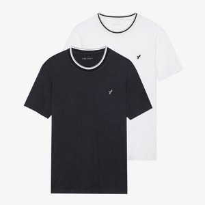 2 PACK - Basic T-shirt - true black/bright white 2 PACK - Basic T-shirt - true black/bright white