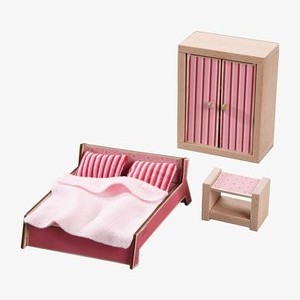 HABA LITTLE FRIENDS - PUPPENHAUS-MÖBEL SCHLAFZIMMER FÜR ERWACHSE - Miniature - multi-coloured HABA LITTLE FRIENDS - PUPPENHAUS-MÖBEL SCHLAFZIMMER FÜR ERWACHSE - Miniature - multi-coloured