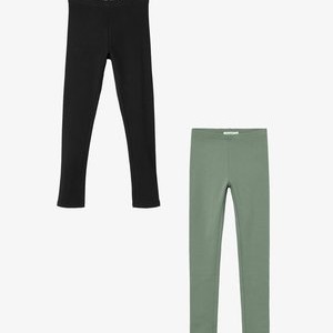 2ER-SET - Leggings - Trousers - schwarz grün