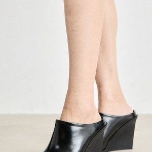 WEDGE MULE - Heeled mules - black WEDGE MULE - Heeled mules - black