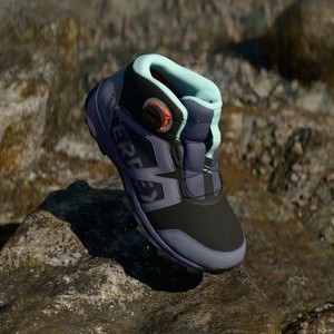BOA MID UNISEX - Hiking shoes - core black/footwear white/ preloved violet BOA MID UNISEX - Hiking shoes - core black/footwear white/ preloved violet