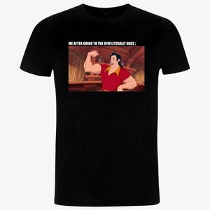 BEAUTY & THE BEAST GASTON GYM MEME UNISEX - Print T-shirt - black BEAUTY & THE BEAST GASTON GYM MEME UNISEX - Print T-shirt - black